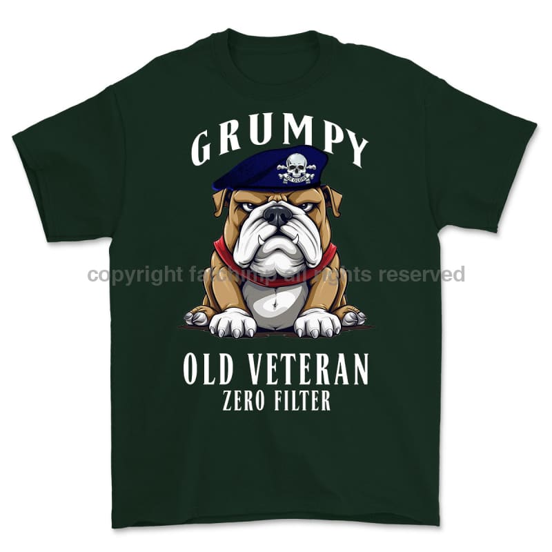 Grumpy Old 17Th/21St Lancer Veteran Printed T-Shirt Small 34/36’ / Commando Green