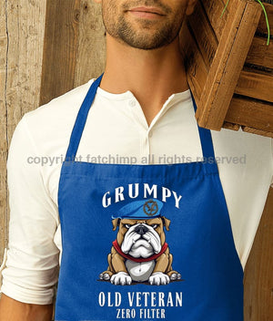 Grumpy Old Army Air Corps Veteran Printed Cotton Unisex Apron