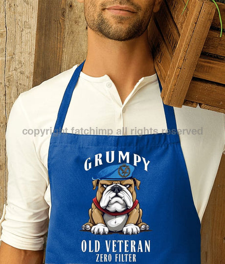 Grumpy Old Army Air Corps Veteran Printed Cotton Unisex Apron