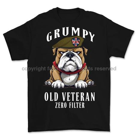 Grumpy Old British Army Veteran Printed T-Shirt Small 34/36’ / Black