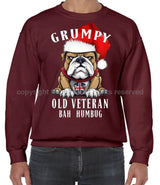 Grumpy Old British Veteran Christmas Printed Sweater