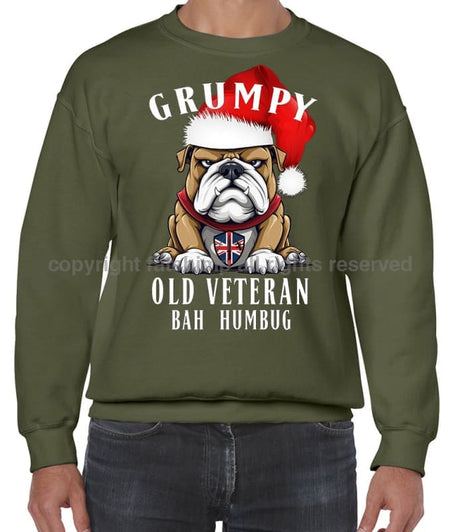 Grumpy Old British Veteran Christmas Printed Sweater