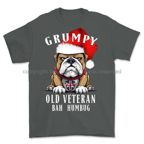 Grumpy Old British Veteran Christmas Printed T-Shirt