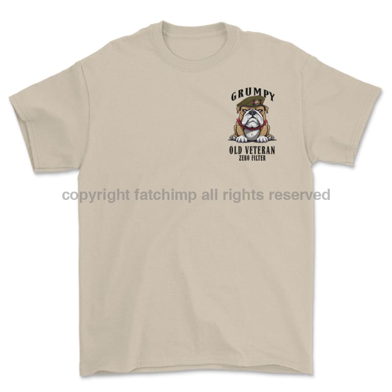 Grumpy Old Coldstream Guards Veteran Left Chest Printed T-Shirt