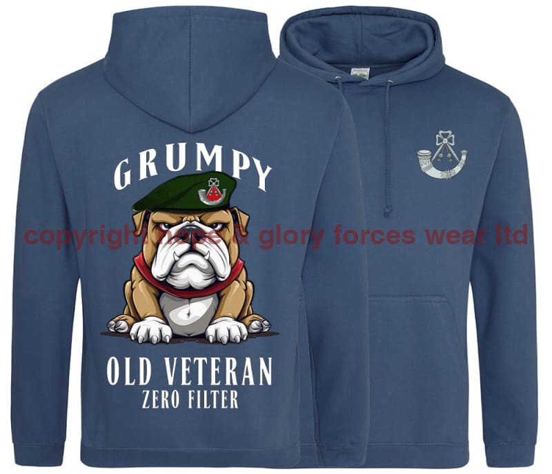 Grumpy Old Light Infantry Veteran Double Side Printed Hoodie