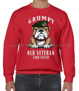 Grumpy Old Light Infantry Veteran Front Printed Sweater