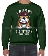 Grumpy Old PARA Veteran Front Printed Sweater