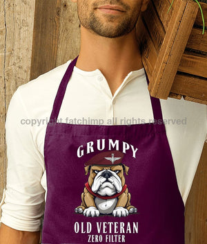 Grumpy Old PARA Veteran Printed Cotton Unisex Apron