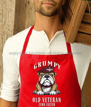 Grumpy Old PARA Veteran Printed Cotton Unisex Apron