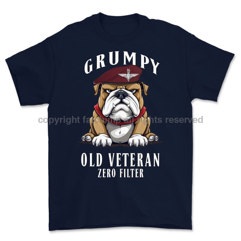 Grumpy Old PARA Veteran Printed T-Shirt