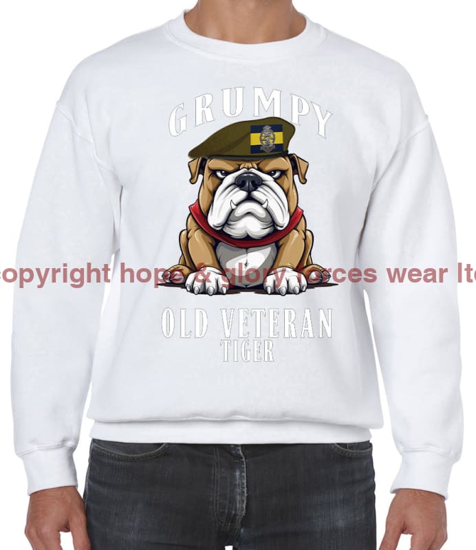 Grumpy Old PWRR Veteran Tiger Front Printed Sweater