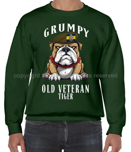 Grumpy Old PWRR Veteran Tiger Front Printed Sweater