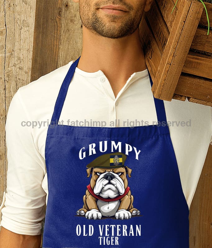 Grumpy Old PWRR Veteran Tiger Printed Cotton Unisex Apron