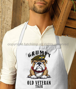 Grumpy Old PWRR Veteran Tiger Printed Cotton Unisex Apron