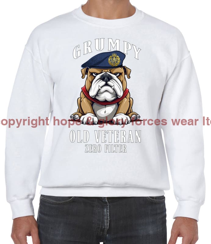 Grumpy Old RAF Veteran Front Printed Sweater