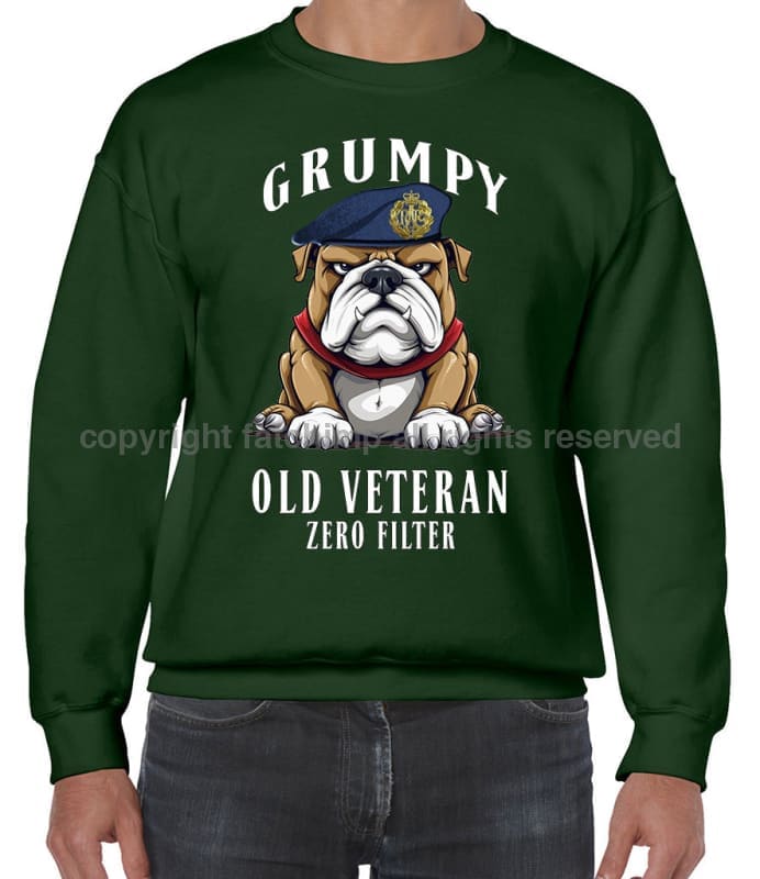 Grumpy Old RAF Veteran Front Printed Sweater