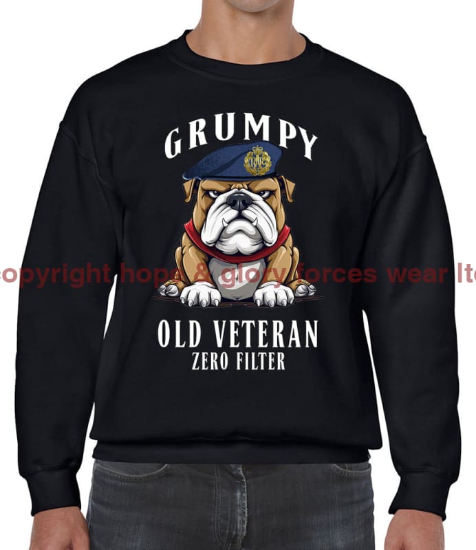 Grumpy Old RAF Veteran Front Printed Sweater
