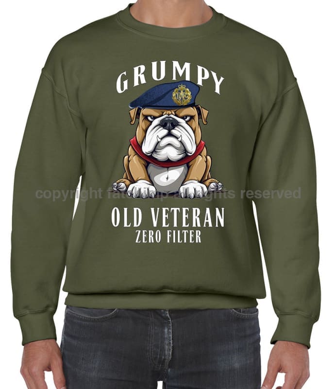 Grumpy Old RAF Veteran Front Printed Sweater