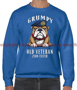 Grumpy Old RAF Veteran Front Printed Sweater