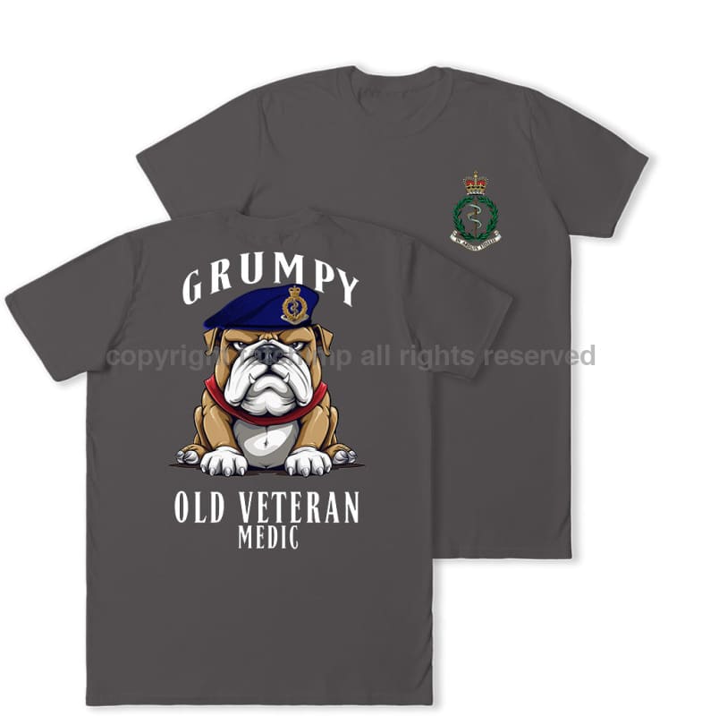 Grumpy Old RAMC Medic Veteran Double Print T-Shirt