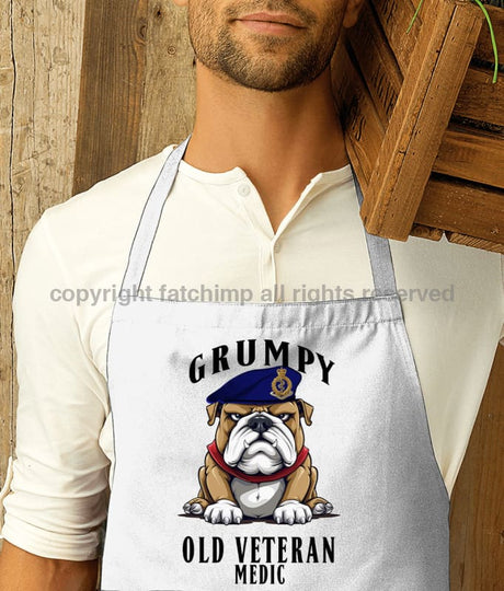 Grumpy Old RAMC Medic Veteran Printed Cotton Unisex Apron