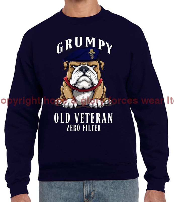 Grumpy Old REME Veteran Front Printed Sweater