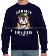 Grumpy Old Royal Anglian Veteran Front Printed Sweater