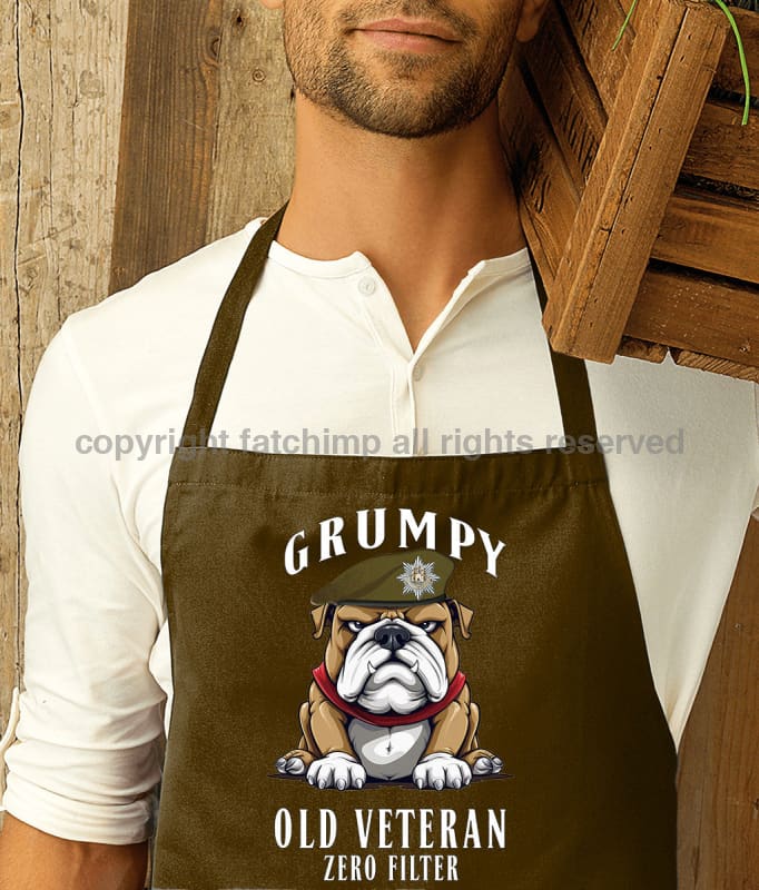 Grumpy Old Royal Anglian Veteran Printed Cotton Unisex Apron