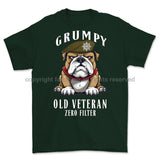 Grumpy Old Royal Anglian Veteran Printed T-Shirt Small 34/36’ / Commando Green