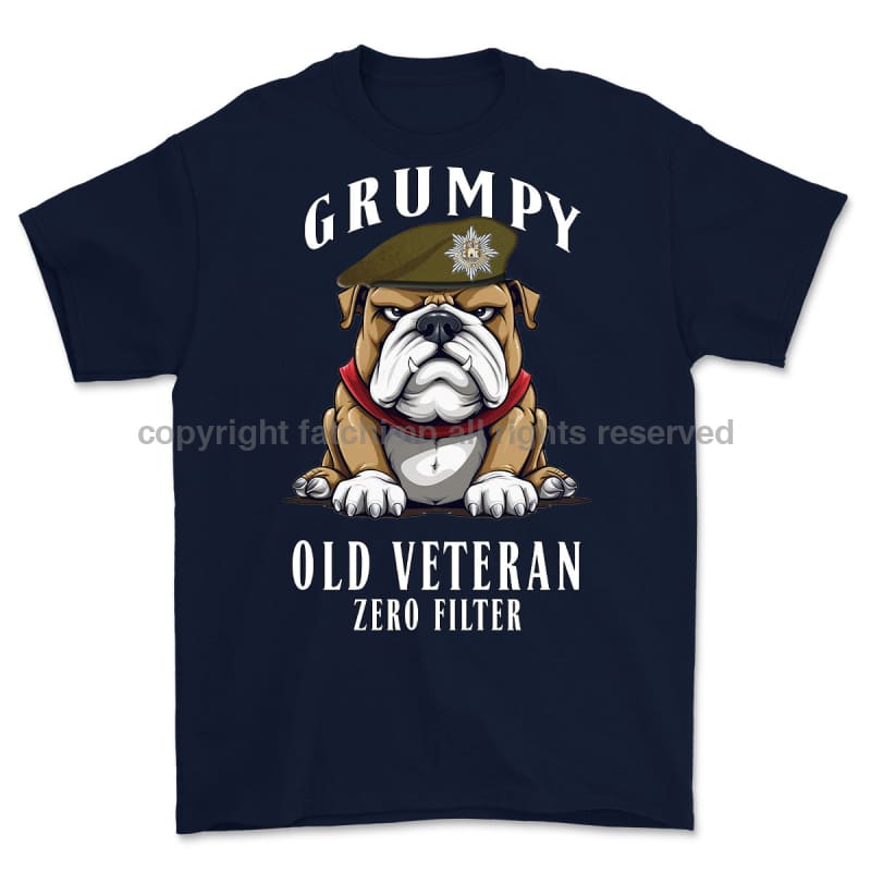 Grumpy Old Royal Anglian Veteran Printed T-Shirt Small 34/36’ / Navy Blue