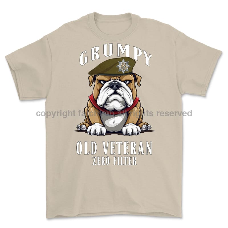Grumpy Old Royal Anglian Veteran Printed T-Shirt Small 34/36’ / Sand