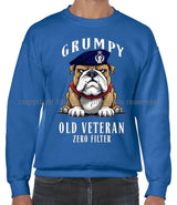 Grumpy Old Royal Armoured Corps Veteran Front Printed Sweater