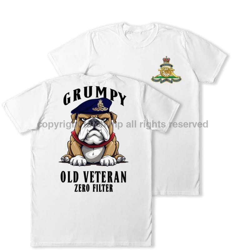 Grumpy Old Royal Artillery Veteran Double Print T-Shirt