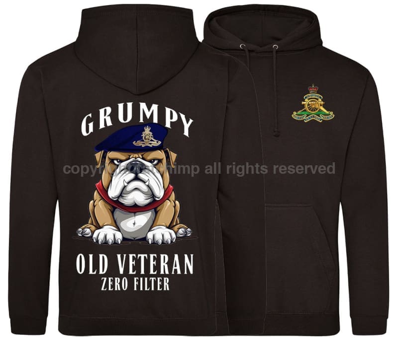 Grumpy Old Royal Artillery Veteran Double Side Printed Hoodie
