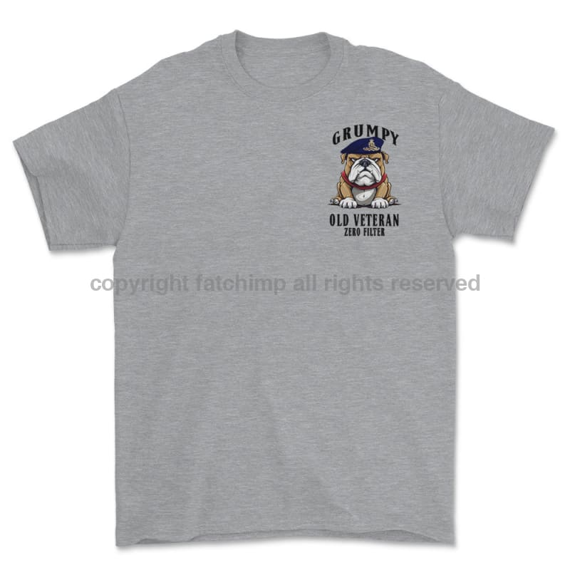 Grumpy Old Royal Artillery Veteran Left Chest Printed T-Shirt
