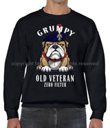 Grumpy Old Fusilier Veteran Front Printed Sweater