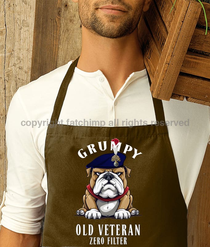 Grumpy Old Fusilier Veteran Printed Cotton Unisex Apron