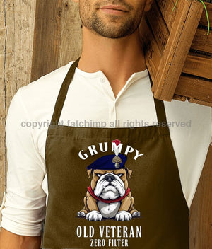 Grumpy Old Fusilier Veteran Printed Cotton Unisex Apron