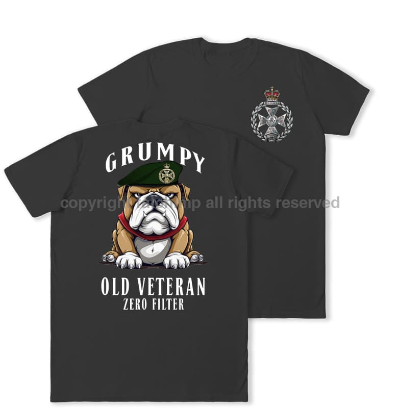 Grumpy Old Royal Green Jackets Veteran Double Print T-Shirt