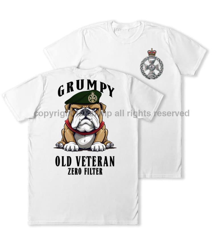 Grumpy Old Royal Green Jackets Veteran Double Print T-Shirt