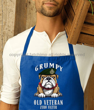 Grumpy Old Royal Green Jackets Veteran Printed Cotton Unisex Apron
