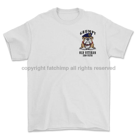 Grumpy Old Royal Logistic Corps Veteran Left Chest Printed T-Shirt