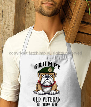 Grumpy Old Royal Marine 161 Troop 1981 Veteran Printed Cotton Unisex Apron