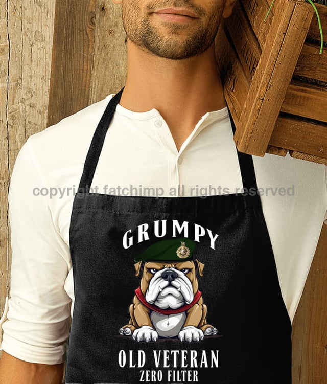 Grumpy Old Royal Marines Veteran Printed Cotton Unisex Apron