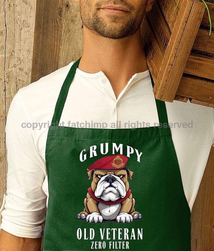 Grumpy Old Royal Military Police Veteran Printed Cotton Unisex Apron