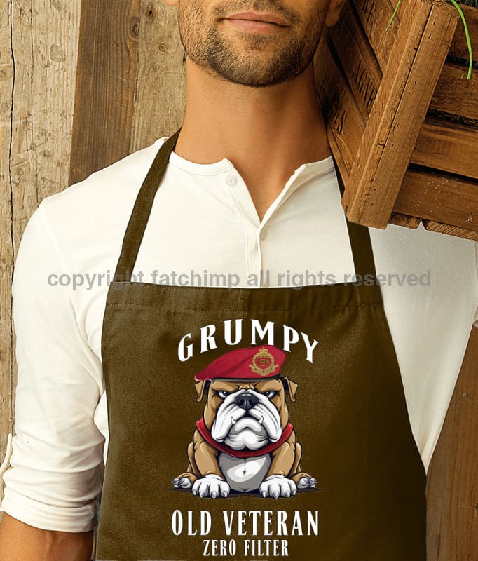 Grumpy Old Royal Military Police Veteran Printed Cotton Unisex Apron
