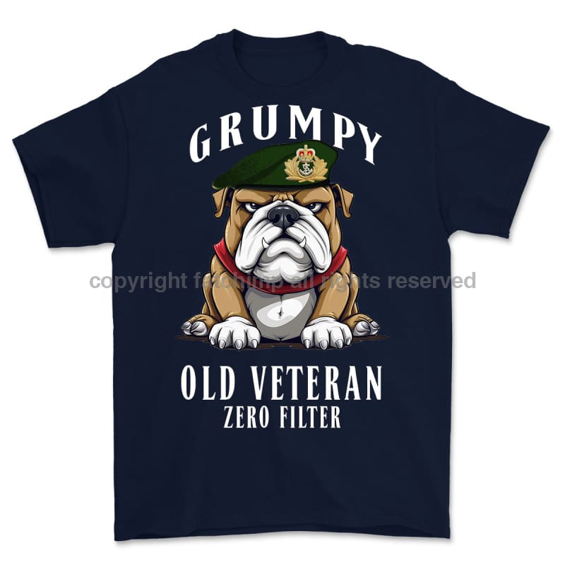 Grumpy Old Royal Navy Officer Printed T-Shirt Small 34/36’ / Blue