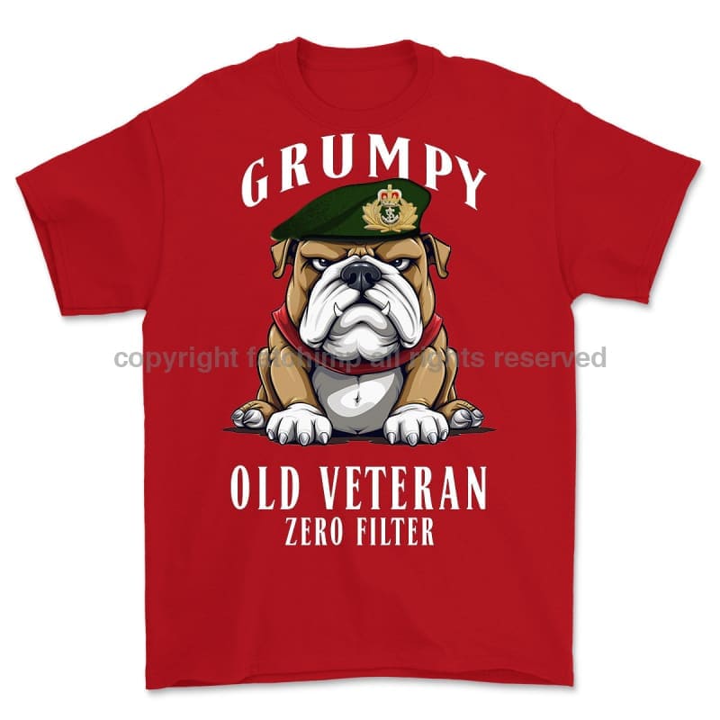 Grumpy Old Royal Navy Officer Printed T-Shirt Small 34/36’ / Red