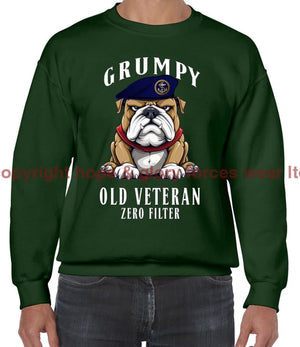 Grumpy Old Royal Navy Veteran Front Printed Sweater