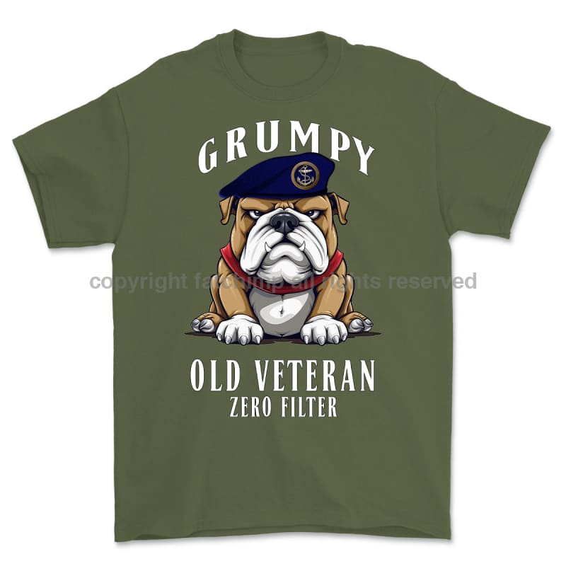 Grumpy Old Royal Navy Veteran Printed T-Shirt
